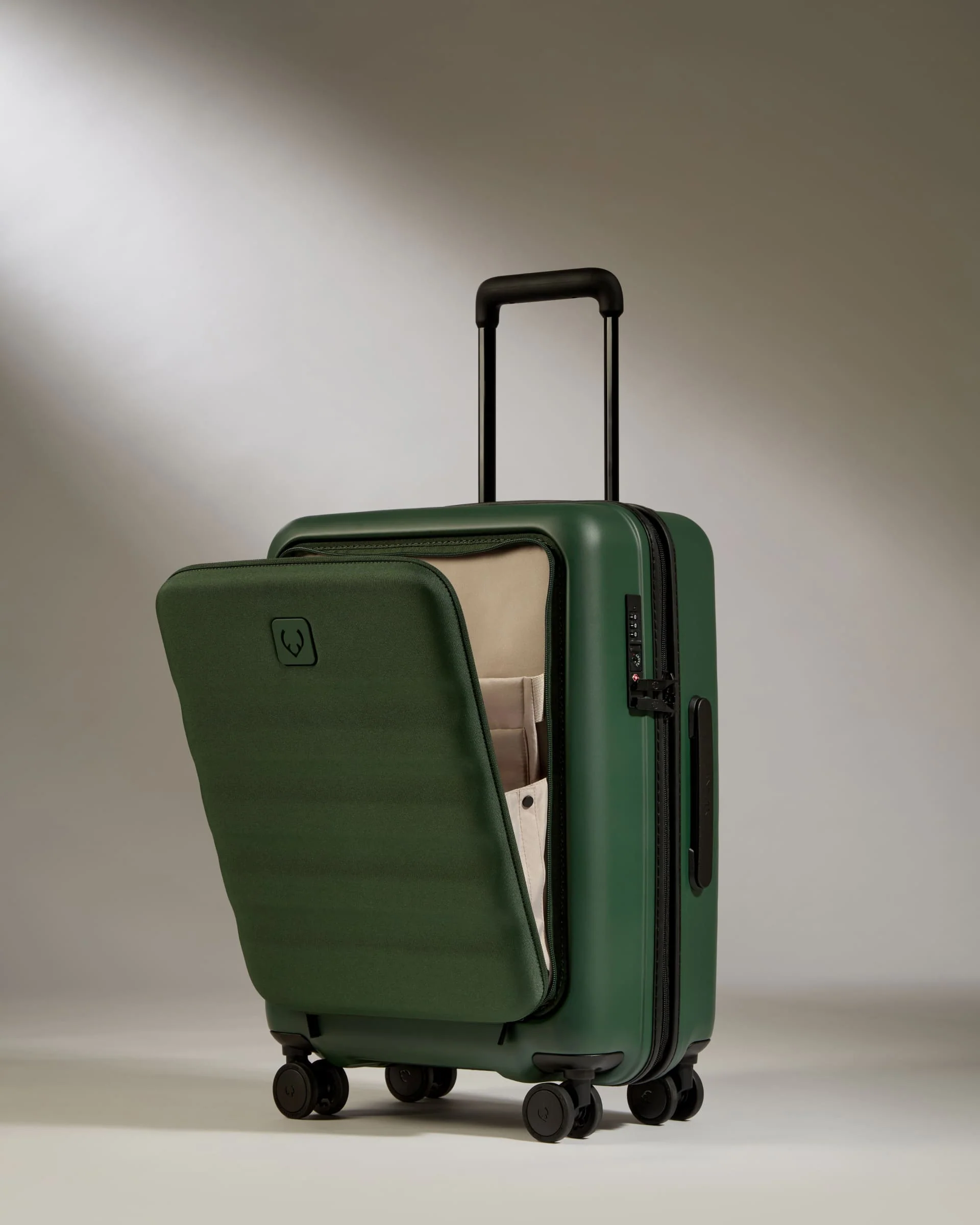 Cabin with Pocket Suitcase in Antler Green - Icon Stripe - Image 3