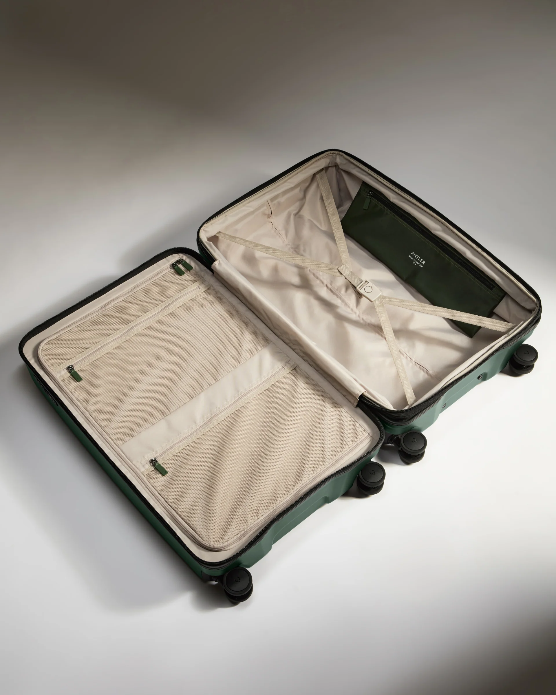 Large Suitcase in Antler Green - Icon Stripe - Image 3