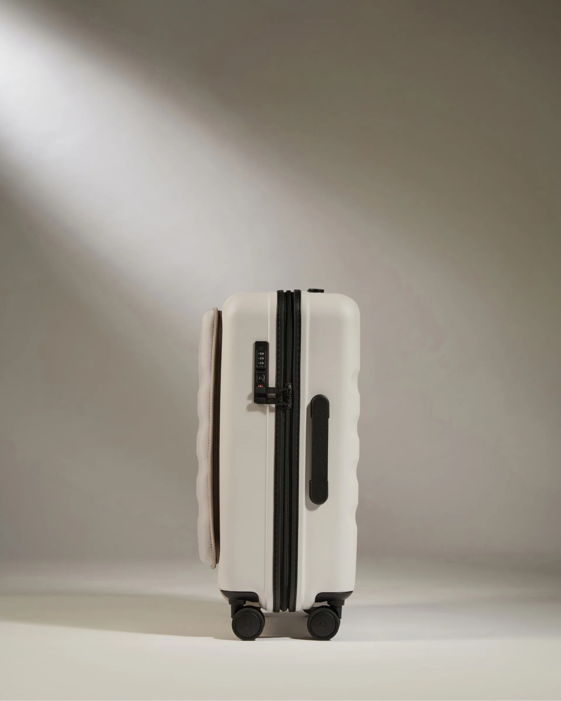 Cabin with Pocket Suitcase in Taupe - Icon Stripe - Image 5