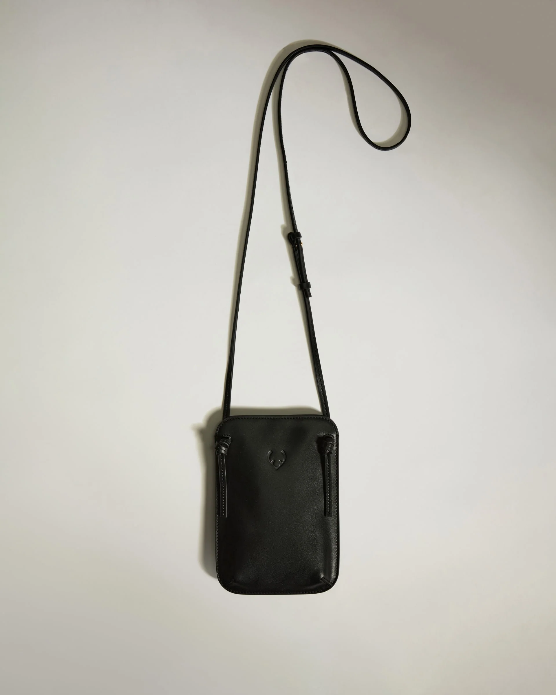 Crossbody Bag in Black Leather - Heritage Collection - Image 5