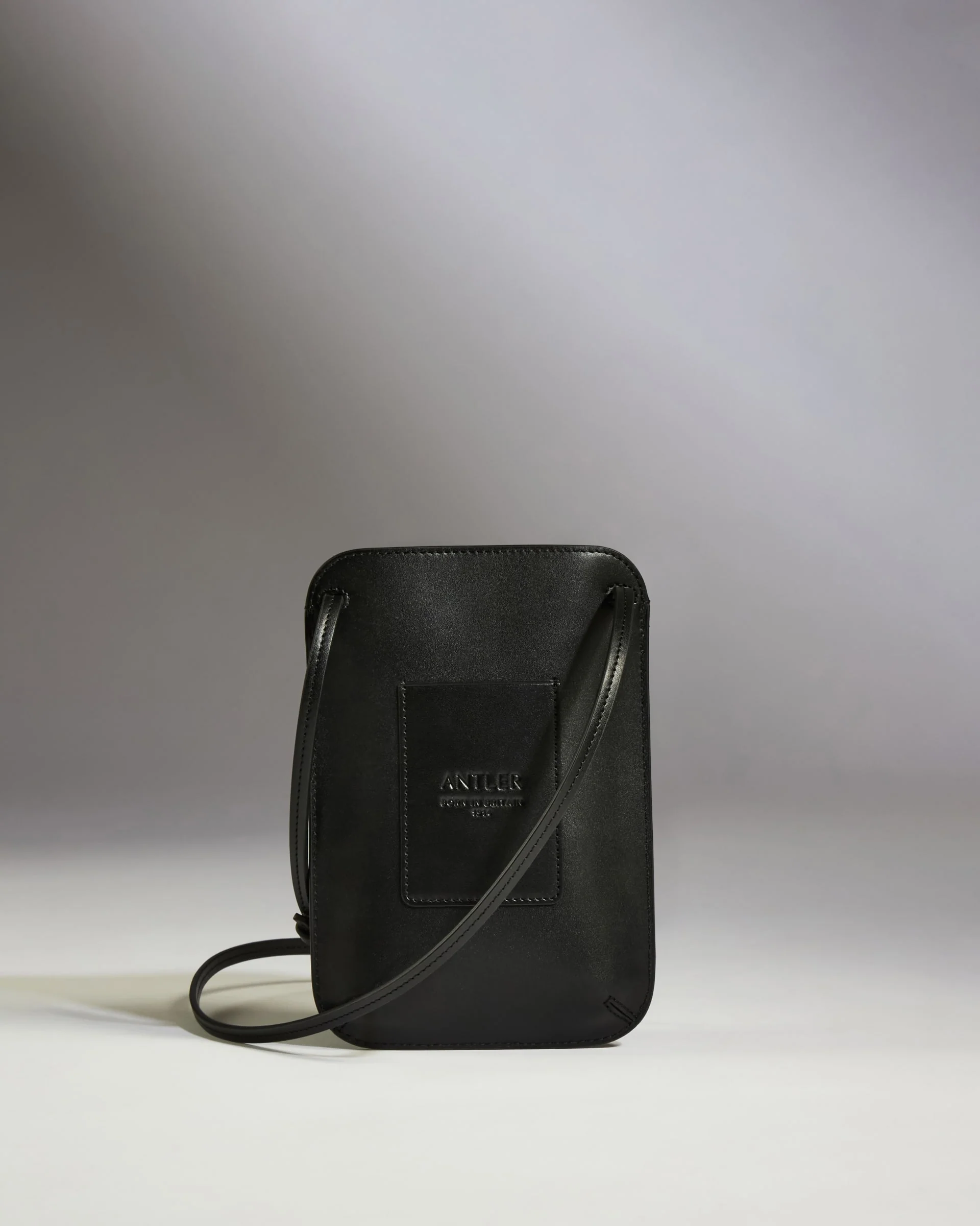 Crossbody Bag in Black Leather - Heritage Collection - Image 6