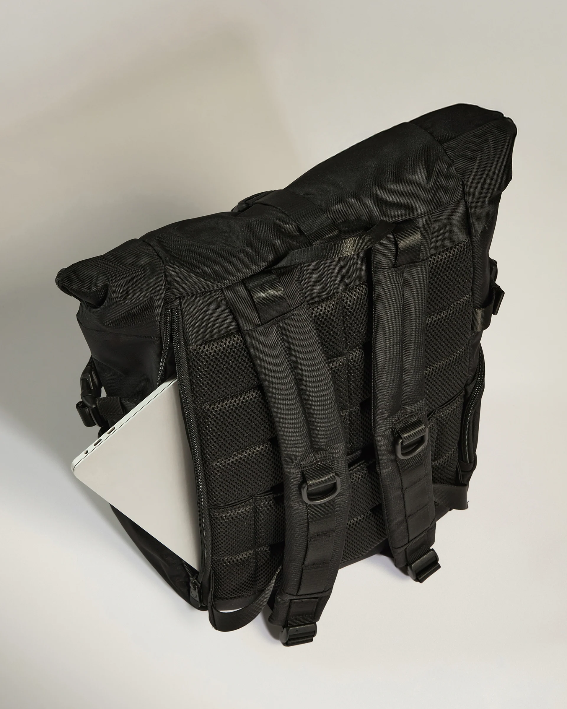 Discovery Roll Top Backpack in Black - Image 4