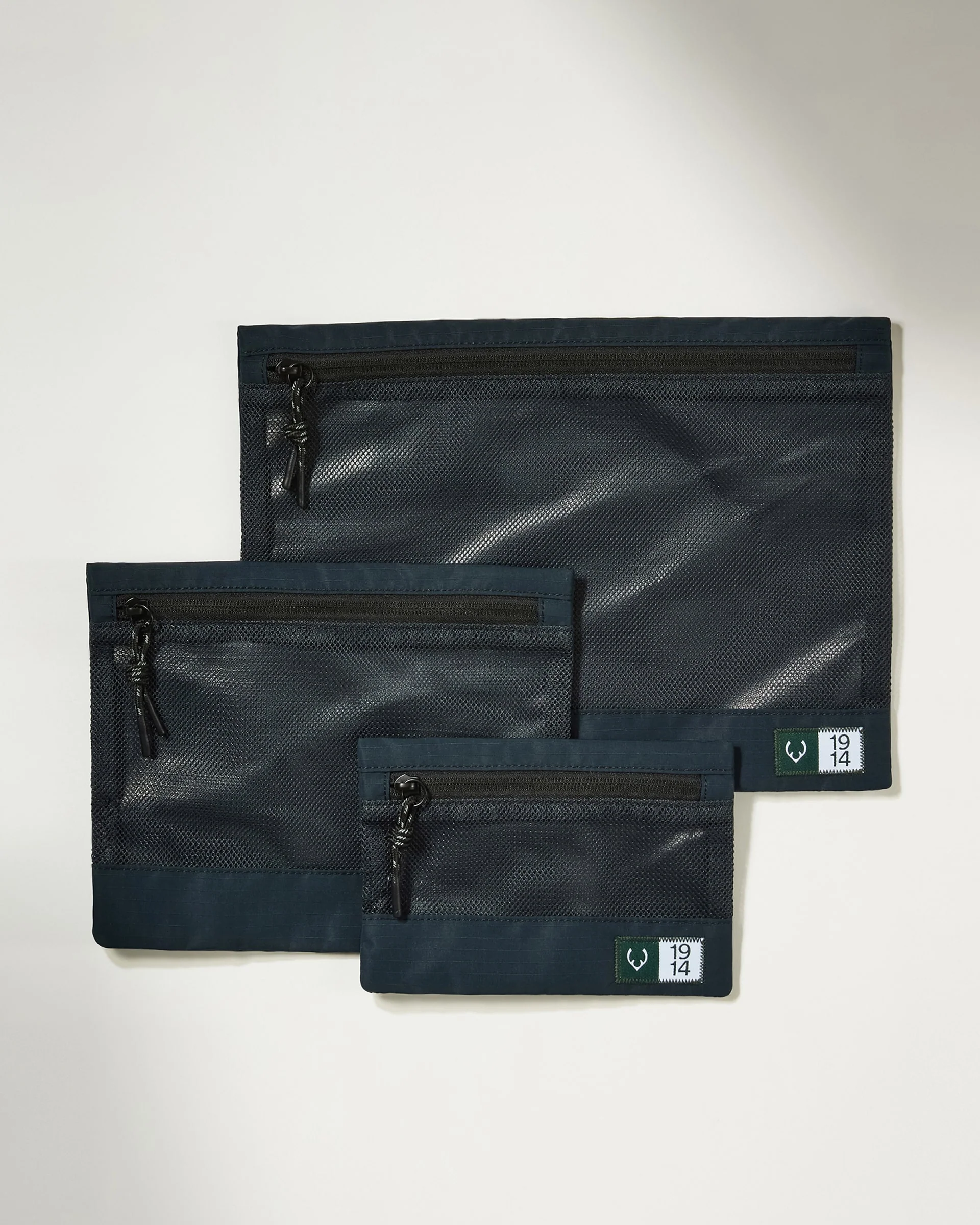 Essential Travel Pouches in Navy - Set of 3 - Image 3