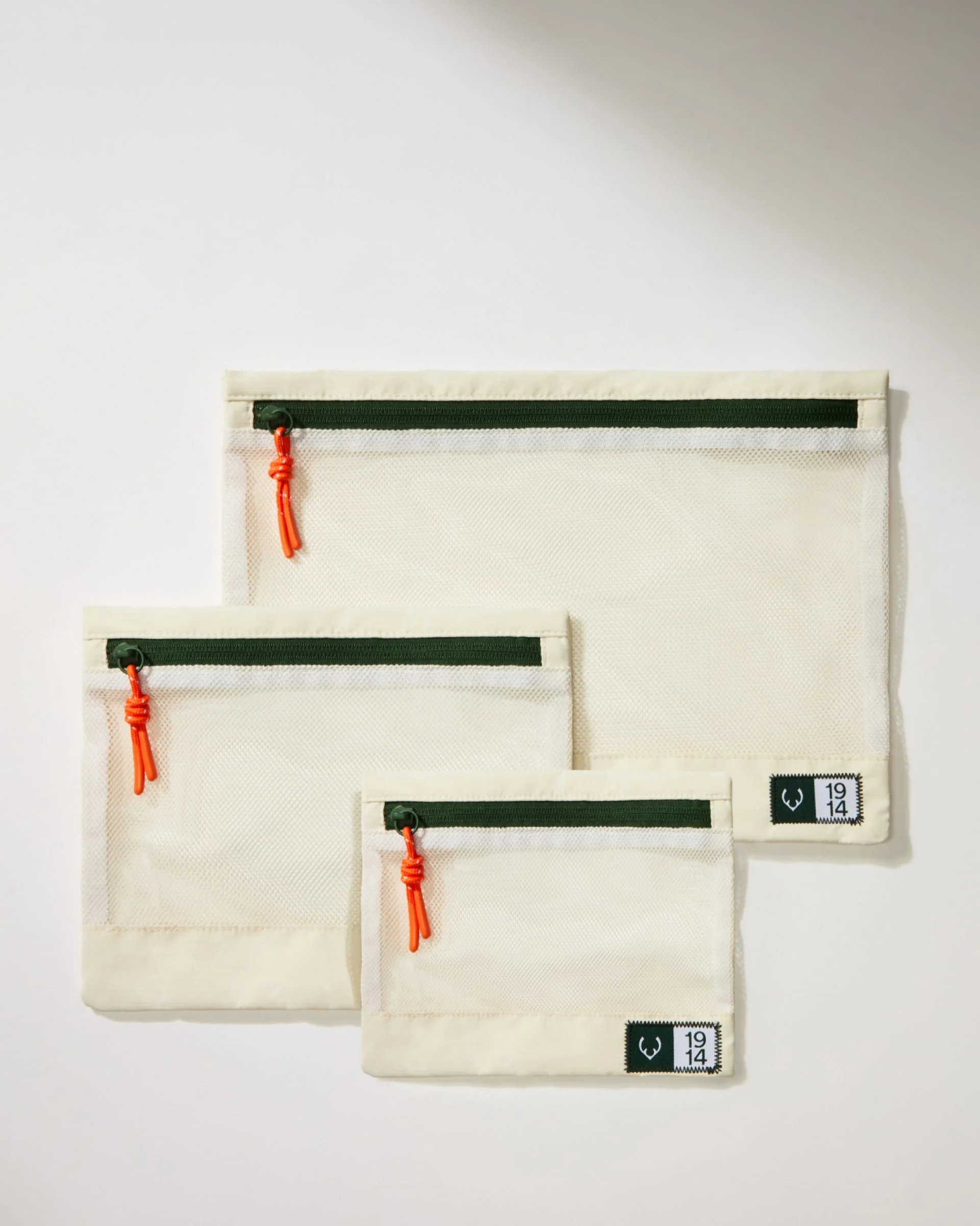Essential Travel Pouches in Stone - Set of 3 - Image 2