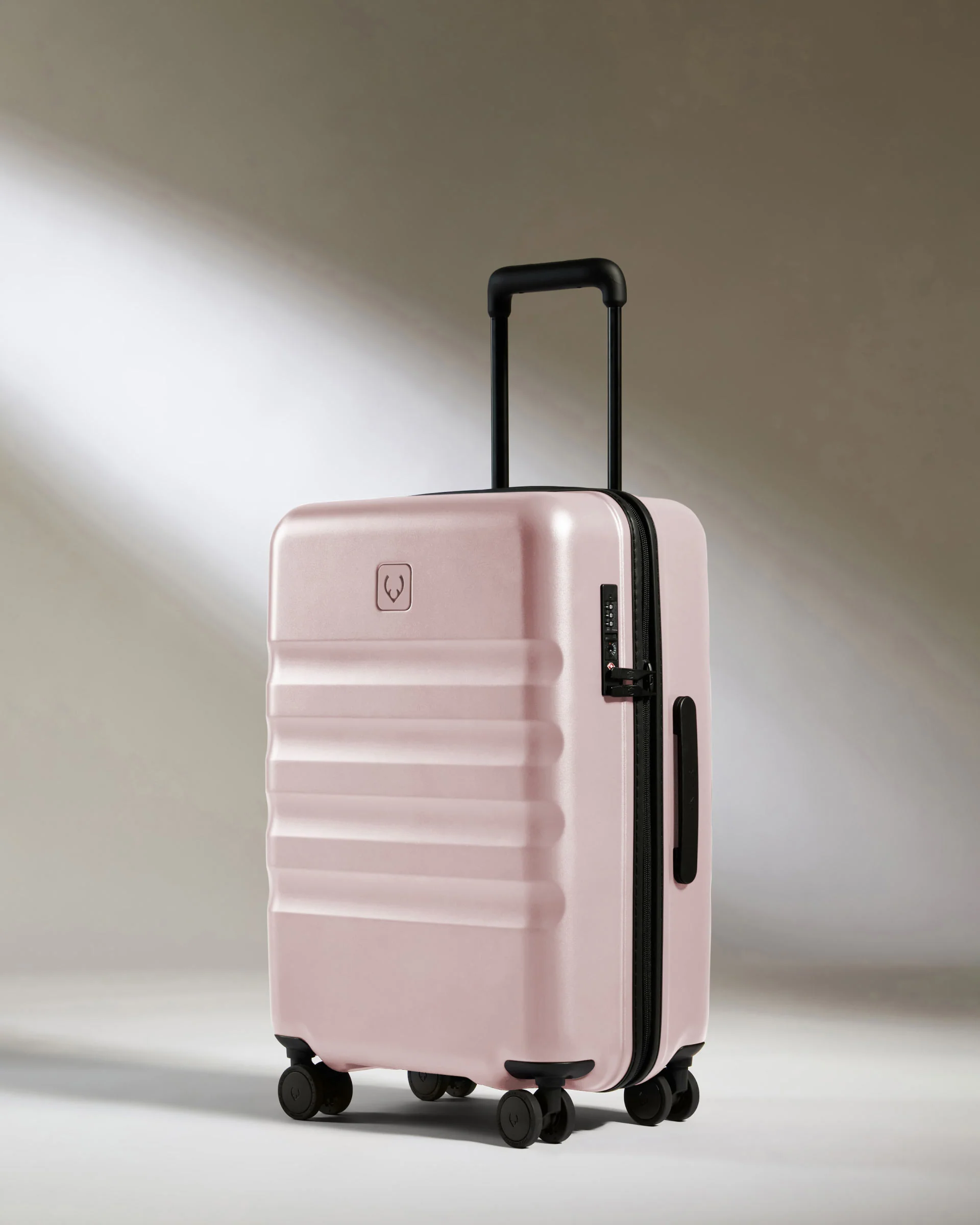 Large Cabin Suitcase Set in Moorland Pink - Icon Stripe - Image 3