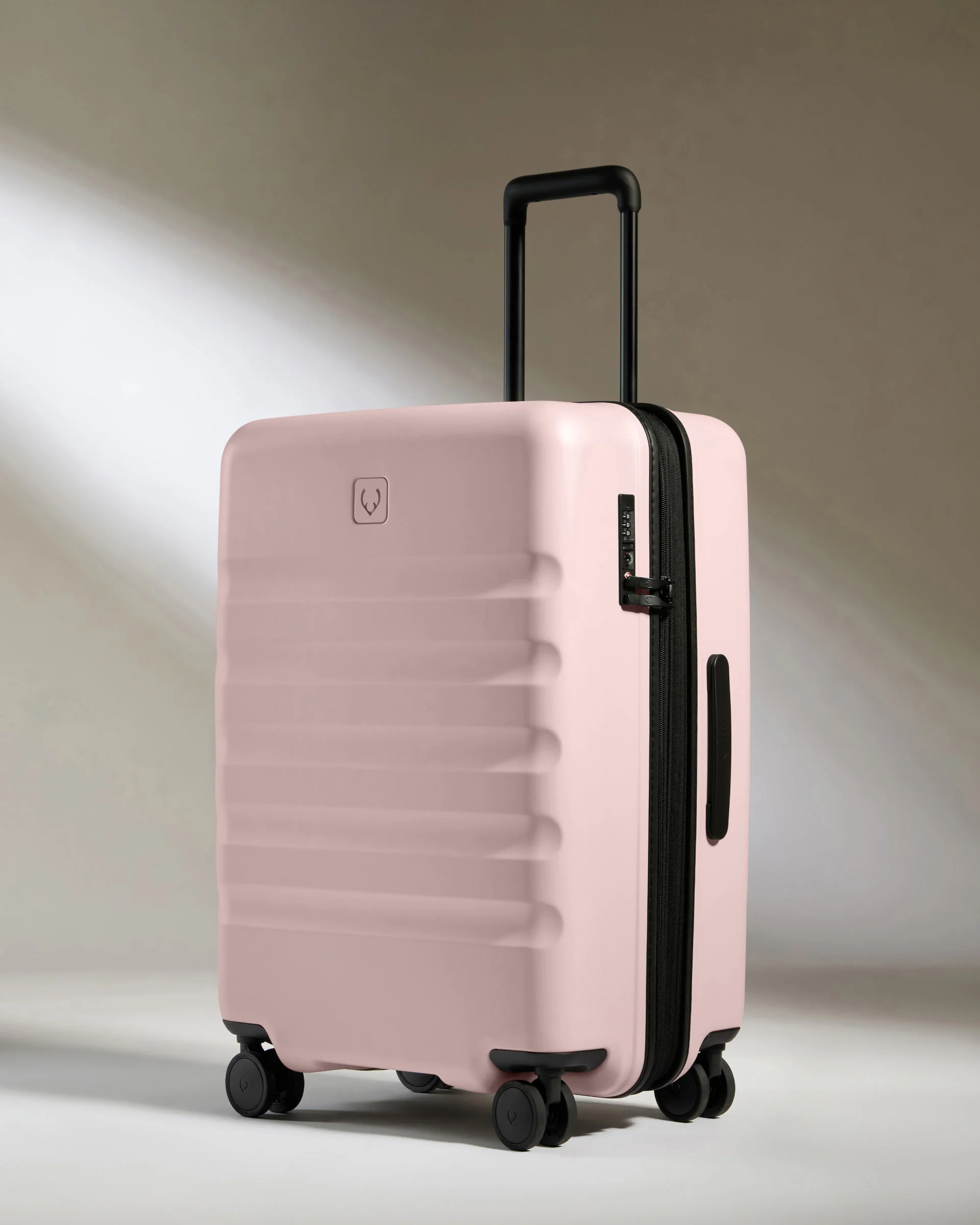 Large Cabin Suitcase Set in Moorland Pink - Icon Stripe - Image 4
