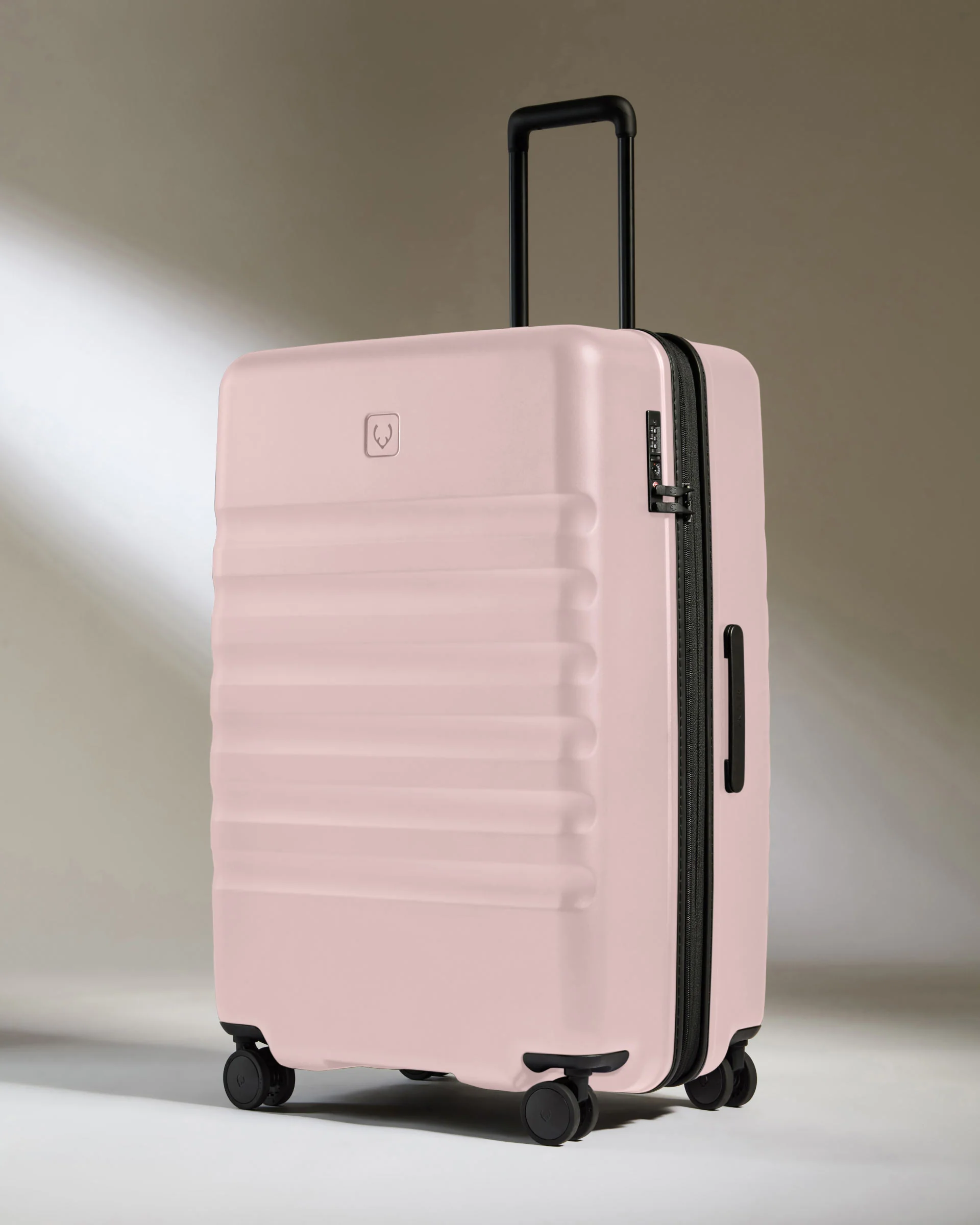 Large Cabin Suitcase Set in Moorland Pink - Icon Stripe - Image 5