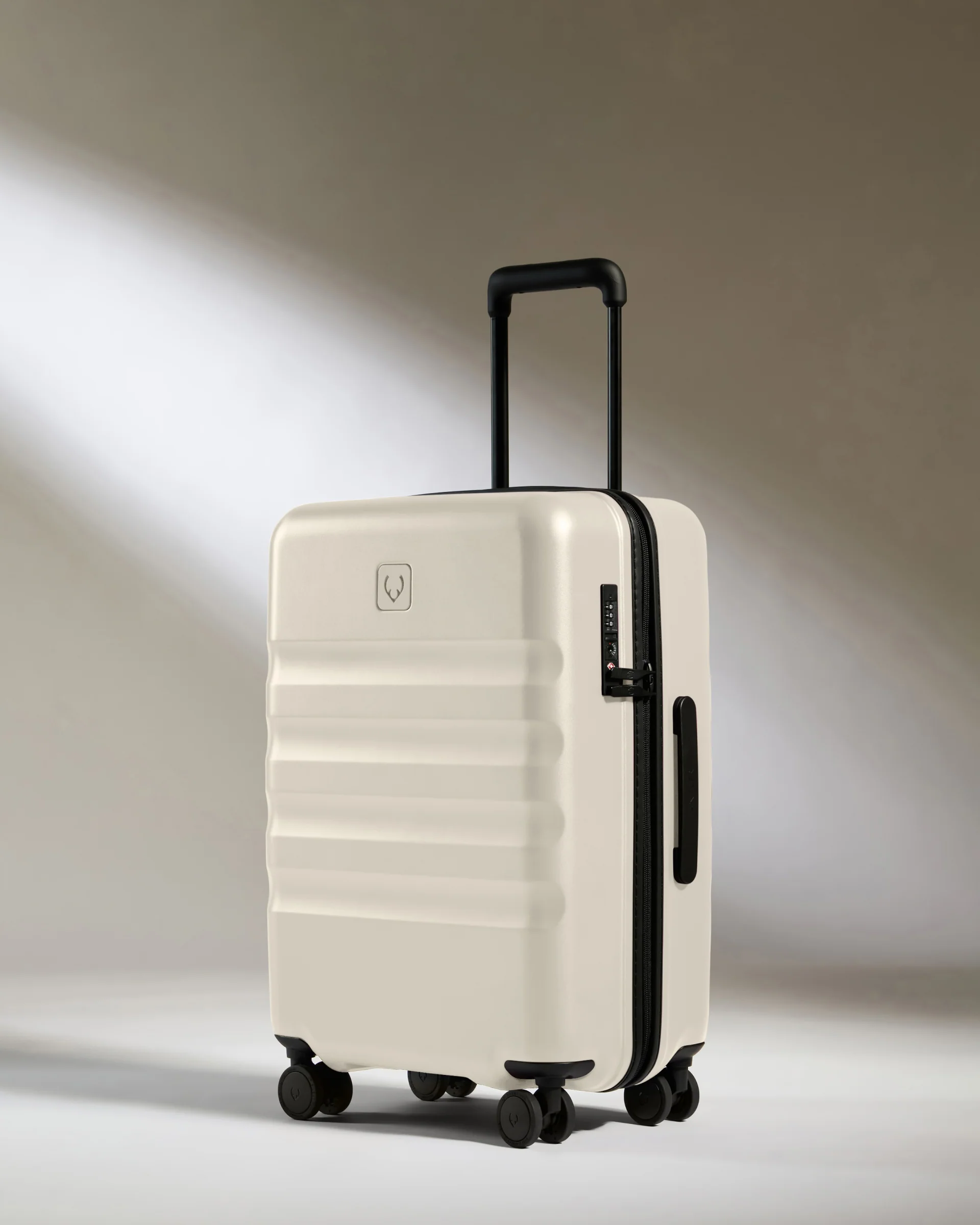 Large Cabin Suitcase Set in Taupe - Icon Stripe - Image 3