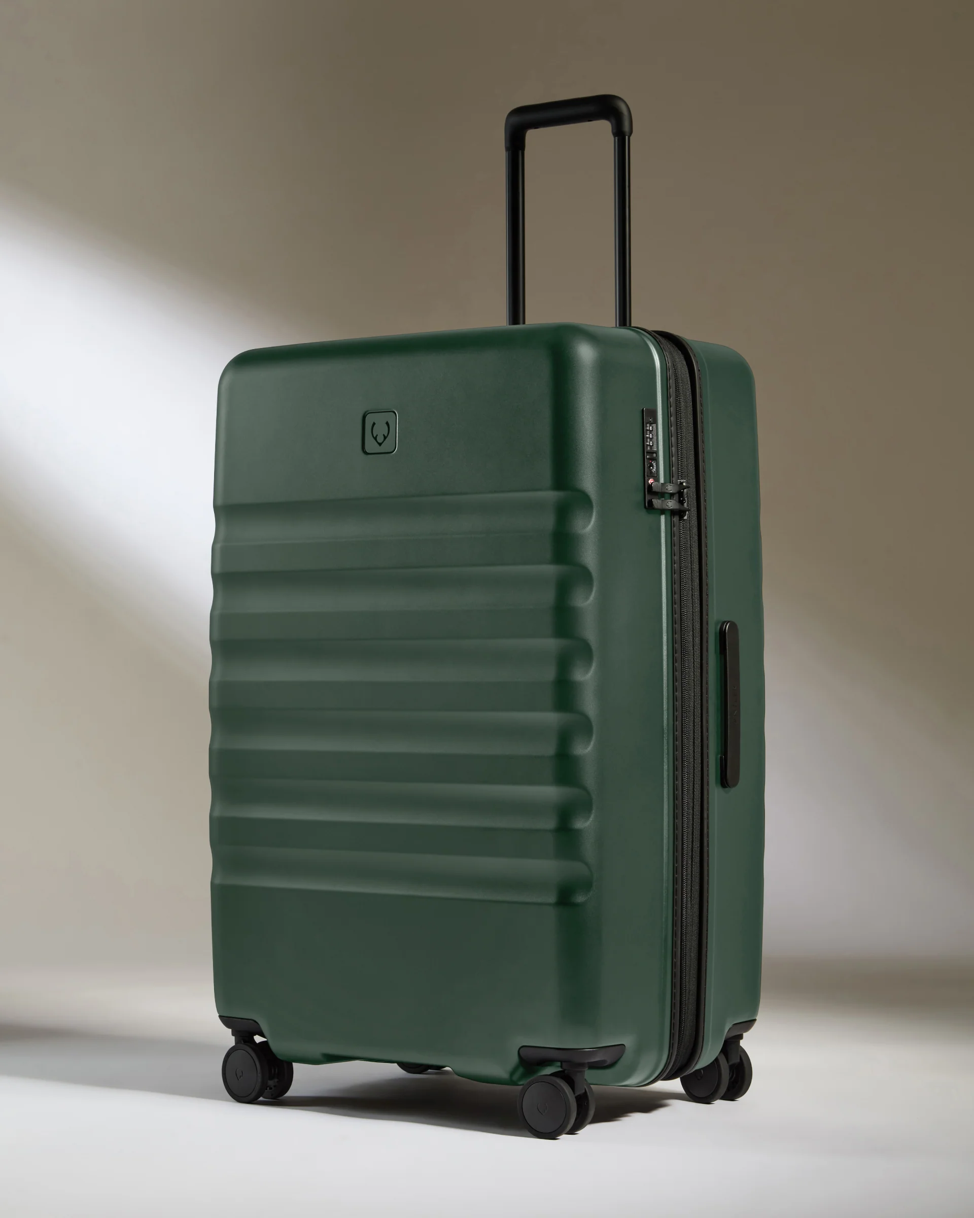 Expandable Cabin Suitcase Set  in Antler Green - Icon Stripe - Image 5