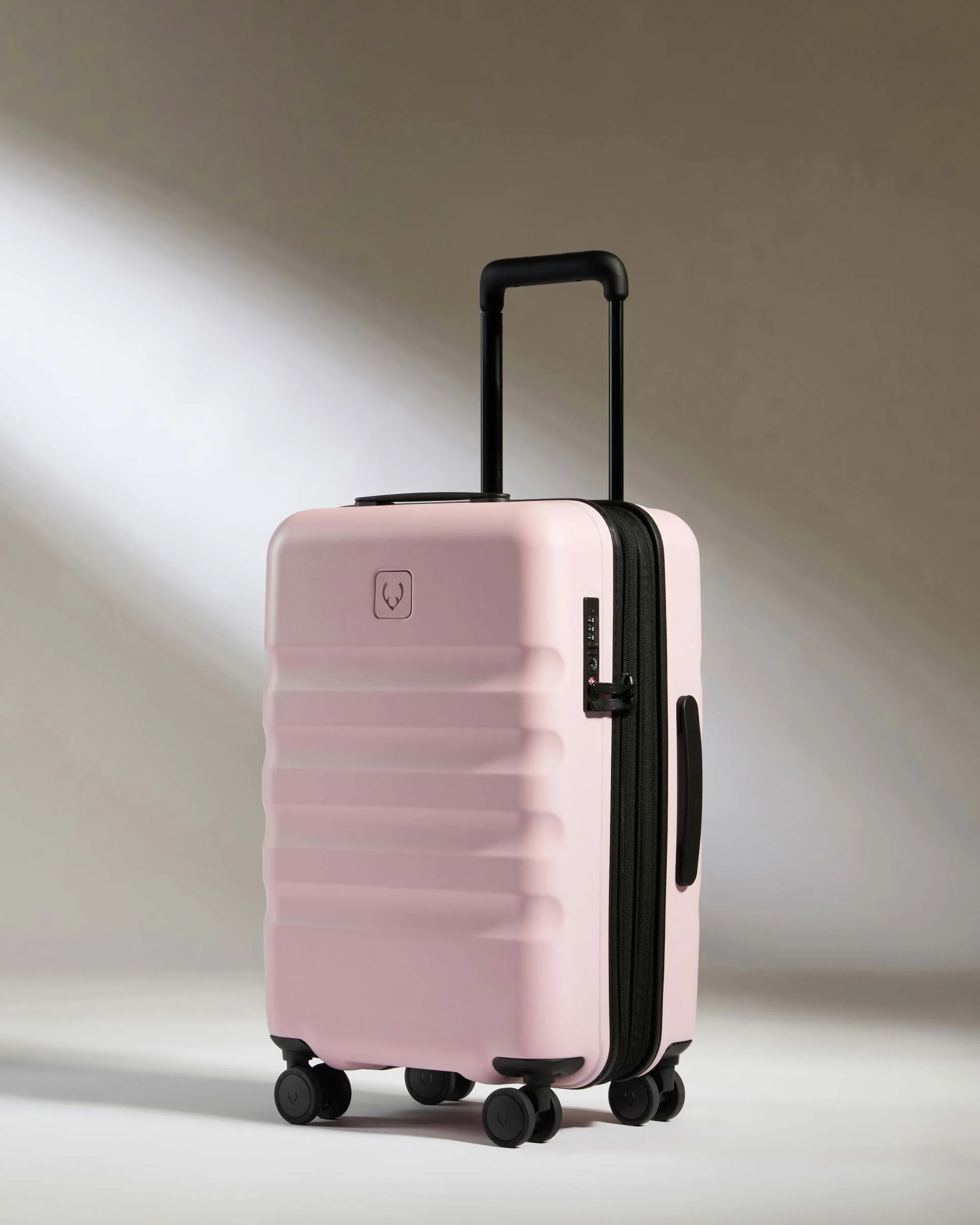 Expandable Cabin Suitcase Set in Moorland Pink - Icon Stripe - Image 3