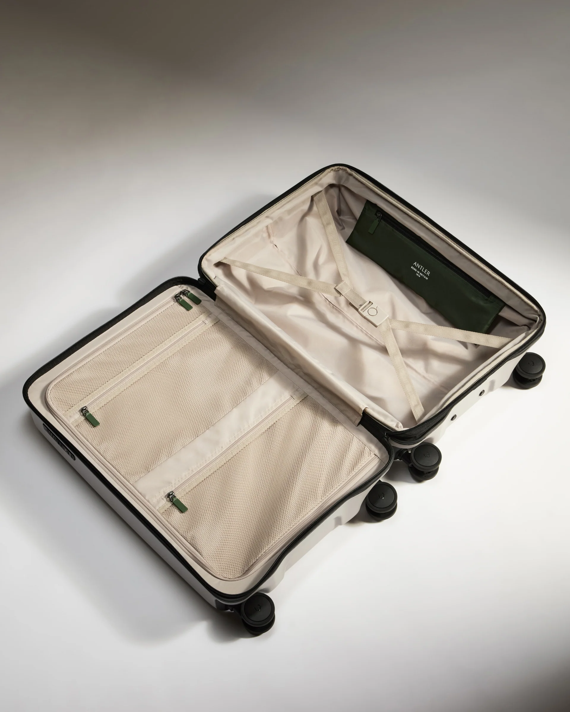 Expandable Cabin Suitcase Set in Taupe - Icon Stripe - Image 6