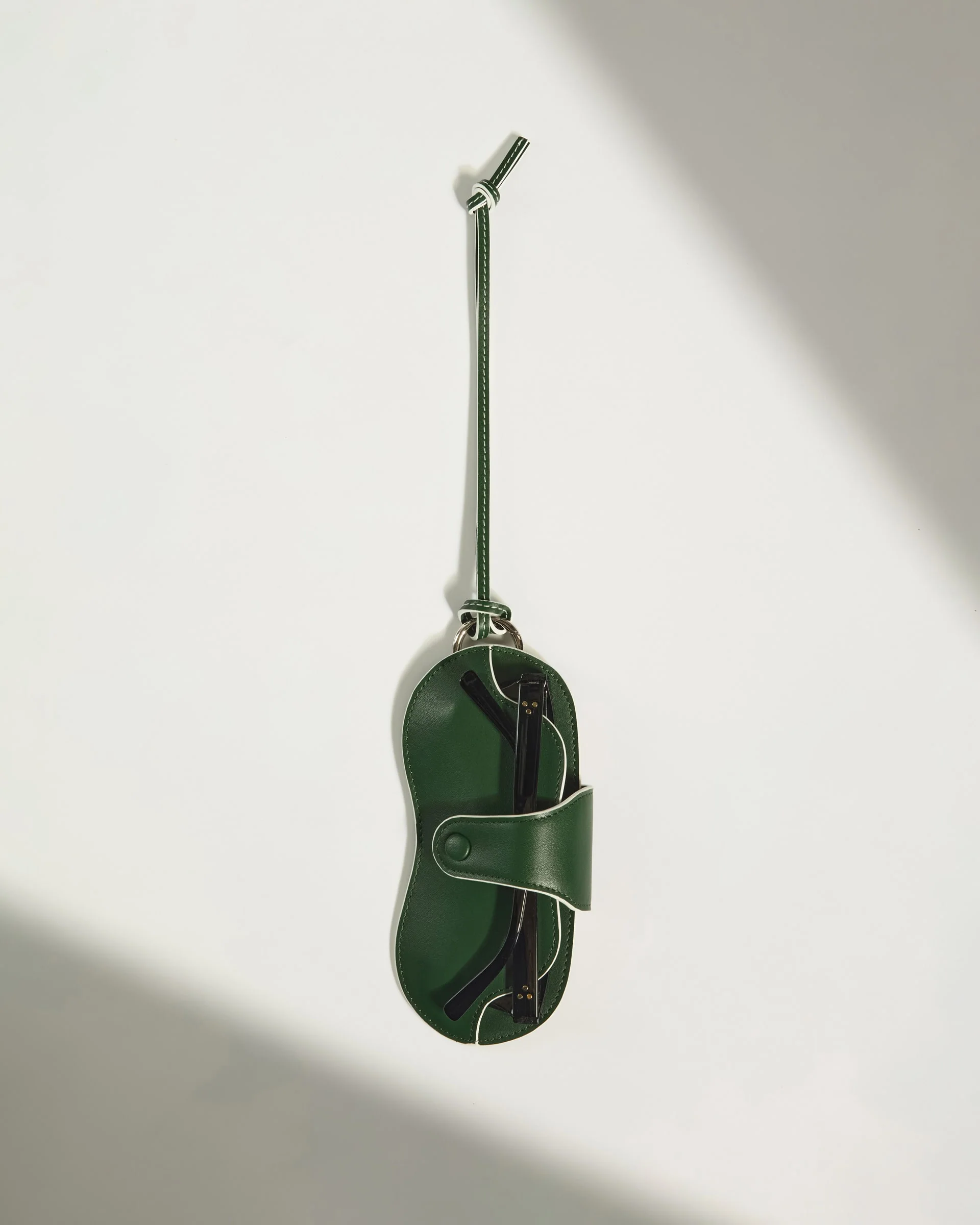 Leather Sunglasses Case in Antler Green - Summer Capsule - Image 3