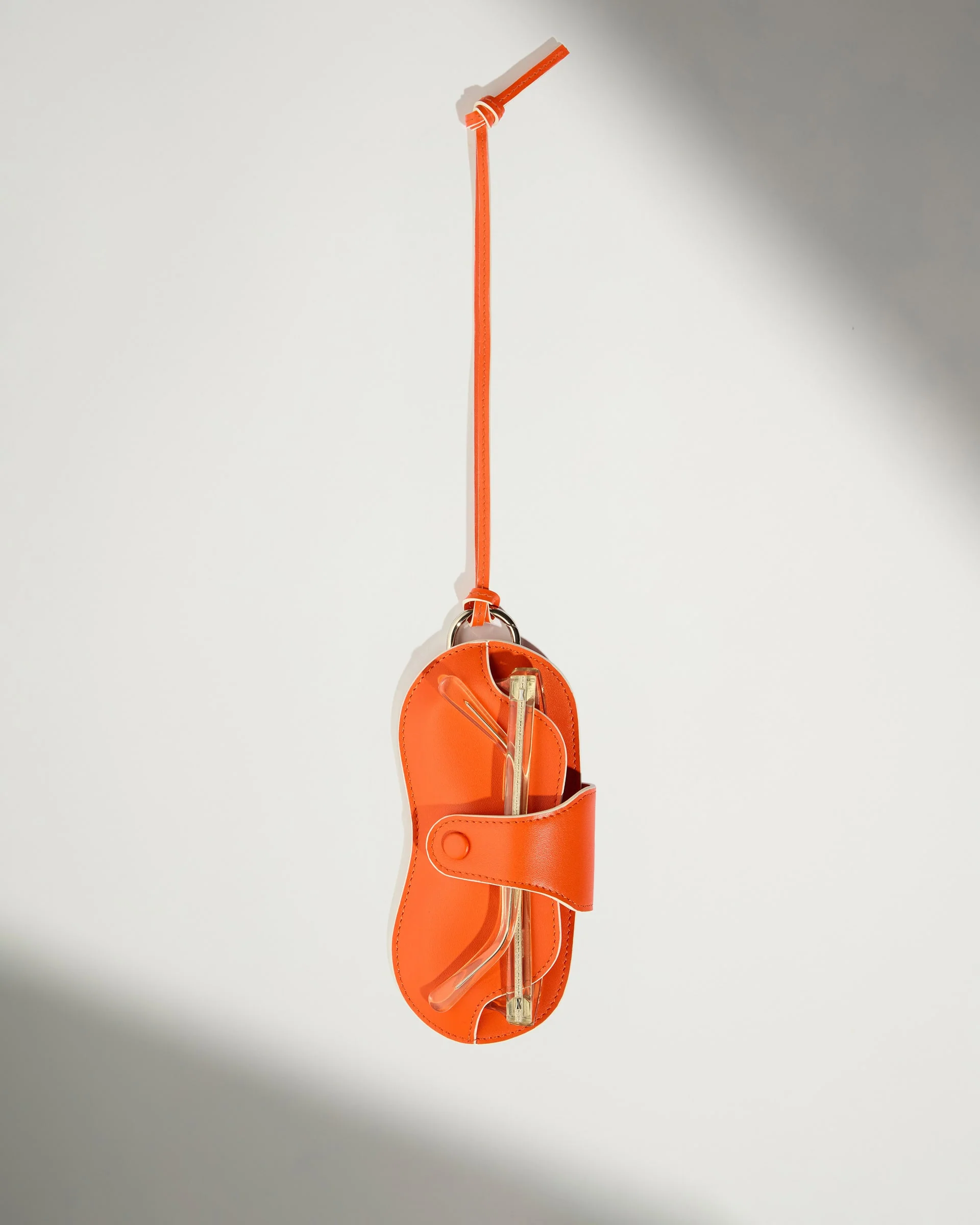 Leather Sunglasses Case in Coral - Summer Capsule - Image 3