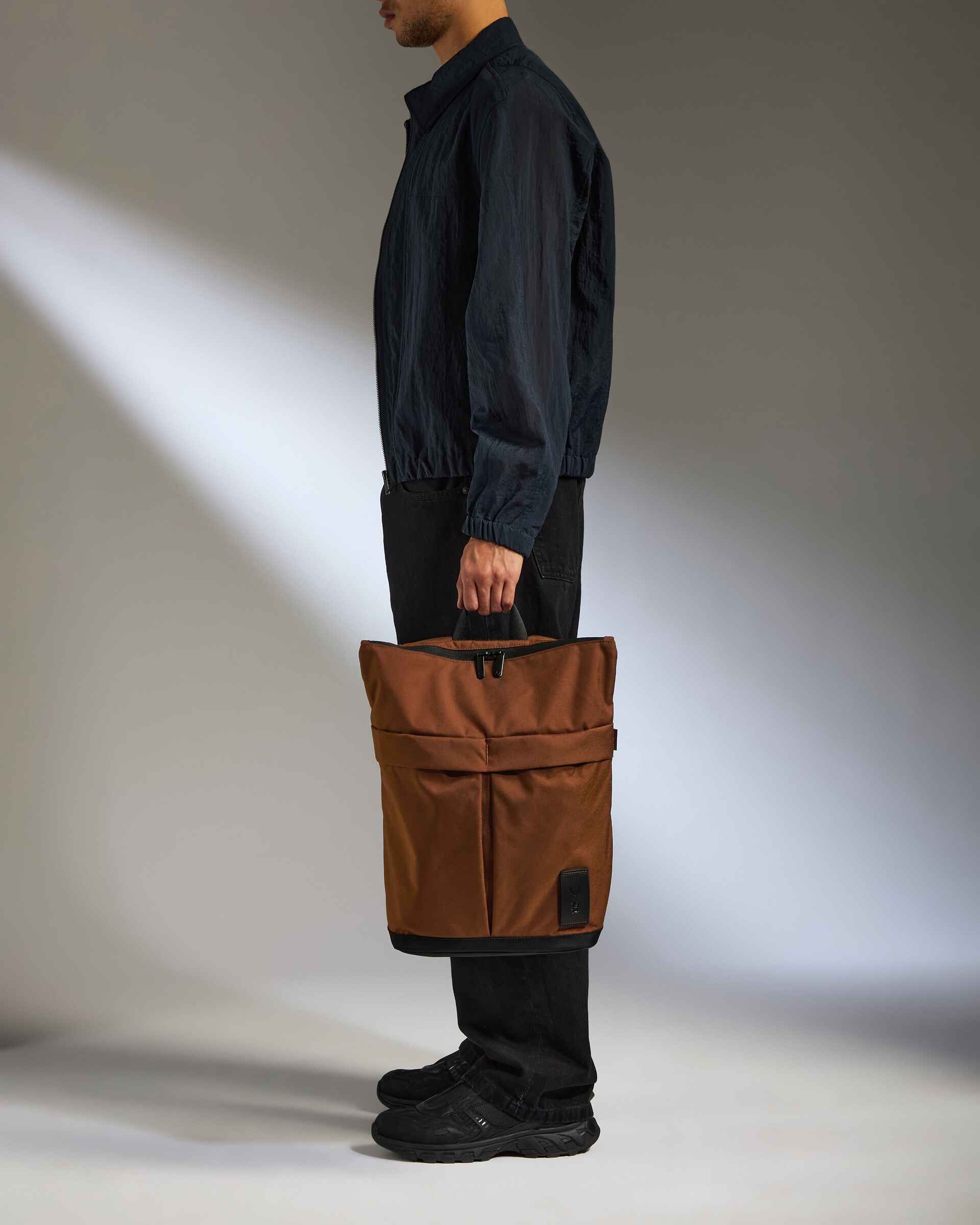 Urban Core Zip Top Backpack in Clay Brown - Image 3